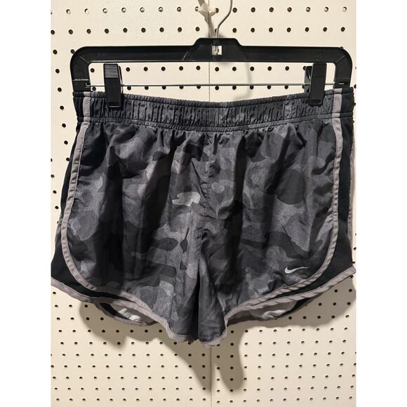 Nike Dri-FIT Women’s Running Shorts – Black & Gray Pattern – Size Large - Picture 1 of 3